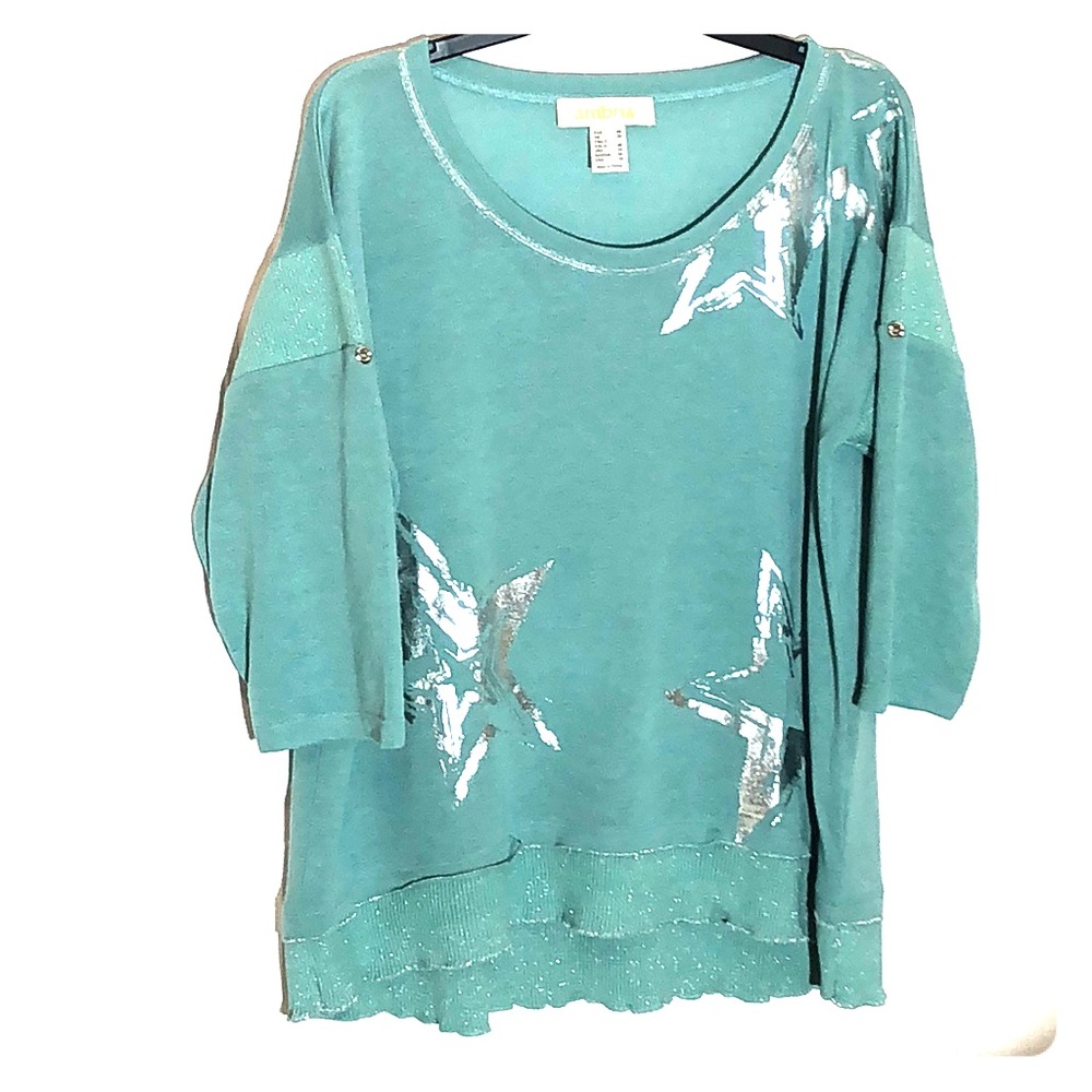 Ambria Metallic Star Knit Tunic 14